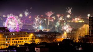 So prächtig leuchtete der Silvester-Himmel über Stuttgart