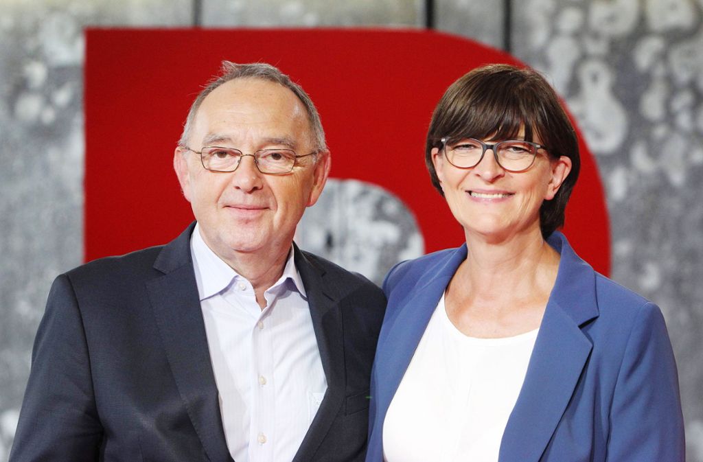 Sie will mit an die Spitze der SPD: Saskia Esken und Norbert-Walter Borjans.