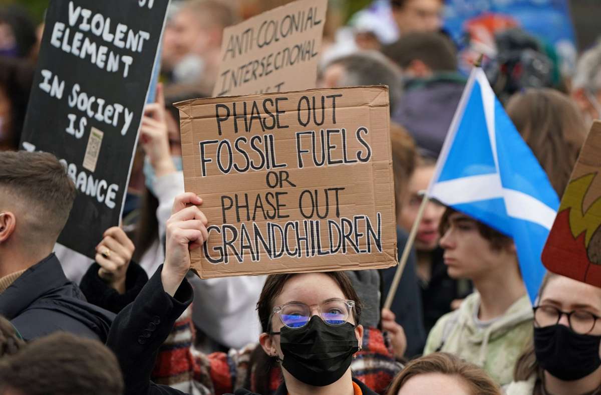 Weltklimakonferenz in Glasgow: Tausende demonstrieren  für mehr Klimaschutz