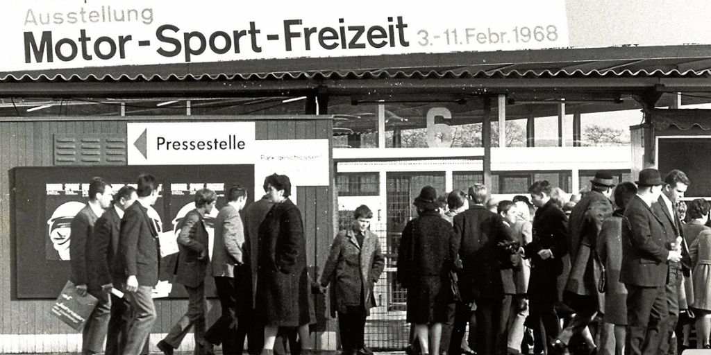 Die Messe-Premiere findet im Februar 1968 unter dem Namen „Motor-Sport-Freizeit“ statt. Archiv Foto: Messe Stuttgart