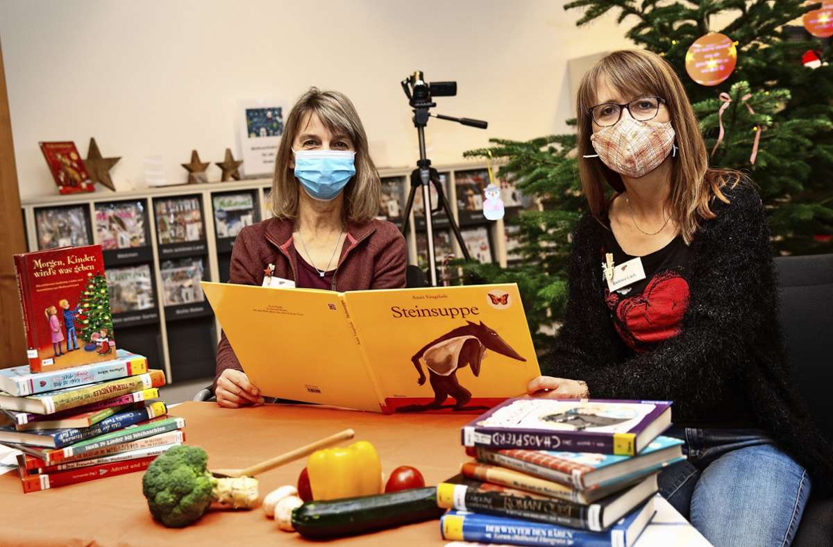 Digitales Vorleseprogramm der Stadtbücherei Ostfildern: Bilderbuchkino mit „Steinsuppe“ im Kinderzimmer