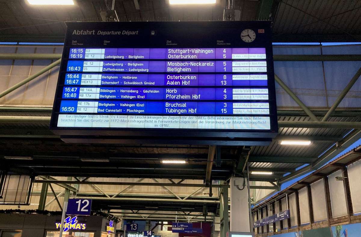 Tarifkonflikt der GDL: Bahnstreik in Baden-Württemberg bereits wieder beendet