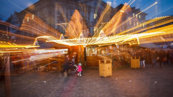 Vorher - nachher: Der Esslinger Weihnachtsmarkt