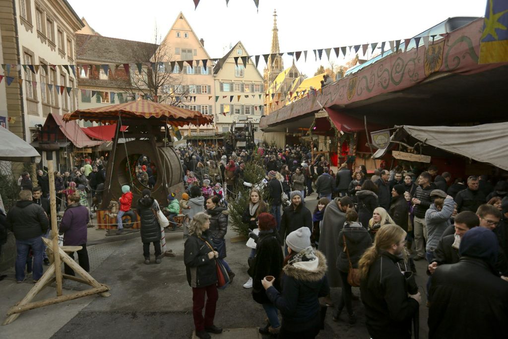 Großer Andrang herrschte am Wochenende auf dem Esslinger Mittelalter- und Weihnachtsmarkt.