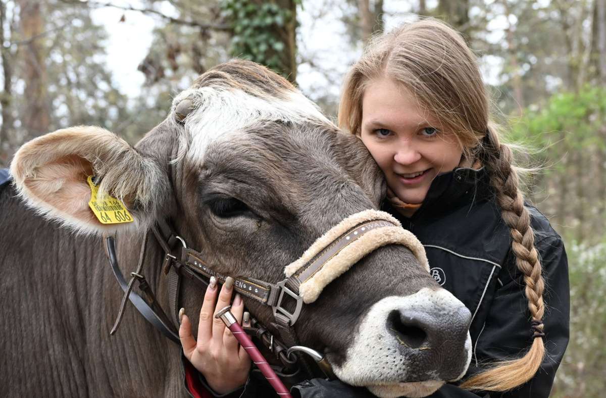 Laura Runkel ist Kuh-Trainerin aus Großbottwar (Kreis Ludwigsburg).