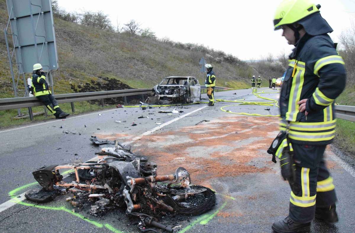 Leimen im Rhein-Neckar-Kreis: 24-jähriger Motorradfahrer stirbt bei Unfall