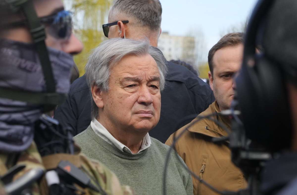 António Guterres: UN-Generalsekretär besucht zerstörte ukrainische Städte