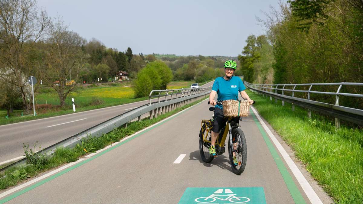 Neckartal im Kreis Esslingen: Wie man heute auf dem künftigen Radschnellweg  ausgebremst wird