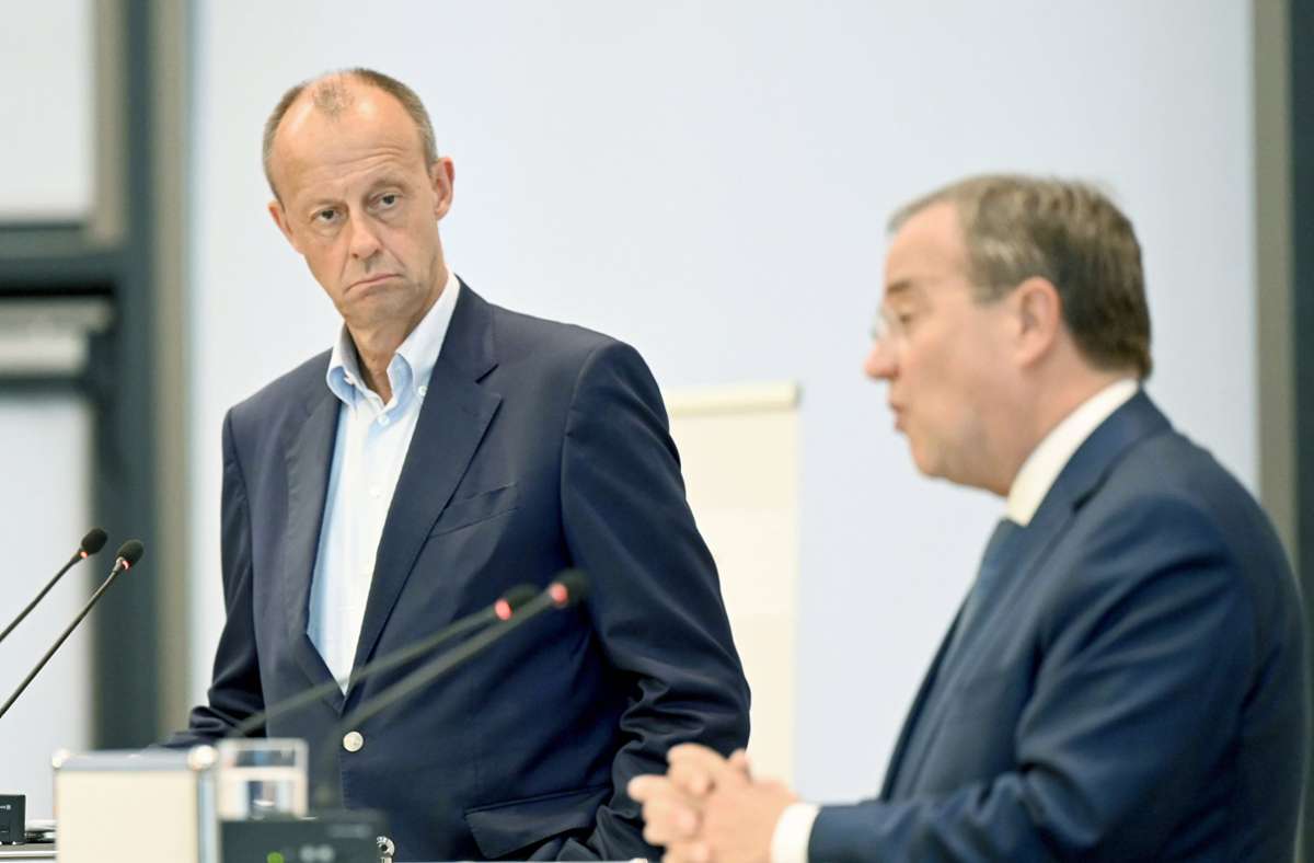 Armin Laschet und Friedrich Merz in Stuttgart: „Zitrone ist ausgequetscht“ – CDU-Politiker gegen Steuererhöhungen
