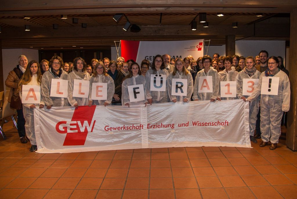 Bei Kundgebung der GEW in Plochingen wird mehr Gehalt gefordert: Grundschullehrer erwarten Wertschätzung ihrer Arbeit