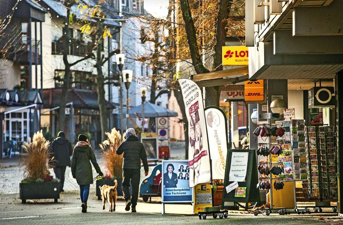Die Gemeinde Köngen möchte den Einzelhandel in der Ortsmitte mit einem Bebauungsplan stärken. Foto: Ines Rudel