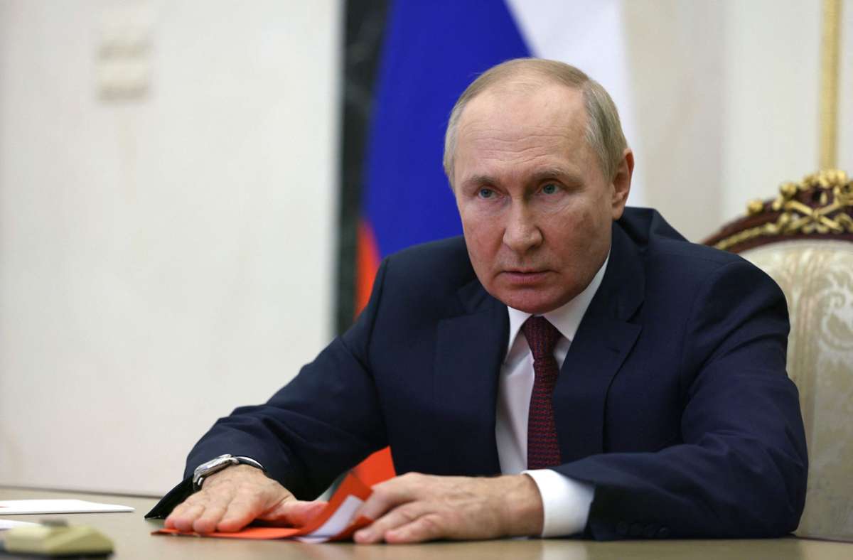 Wladimir Putin sprach am Donnerstag  von einer „beispiellosen Sabotage“ gegen die Gasleitungen. Foto: AFP/GAVRIIL GRIGOROV