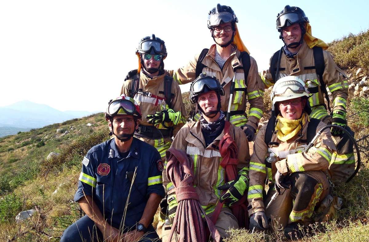 EU-Pilotprojekt zu Waldbränden: Gärtringer Feuerwehrmänner auf Lehrgang in Griechenland