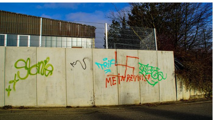 Antisemitische Schmierereien in Vaihingen an der Enz: Nazi-Symbole als Challenge für Jugendliche