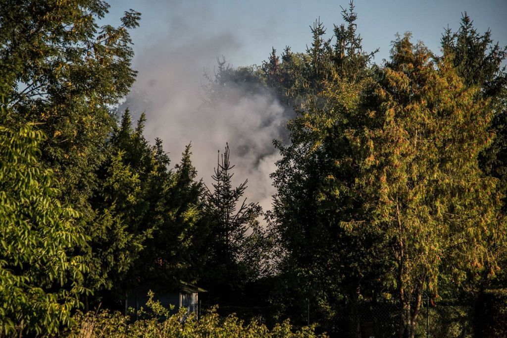 8.9.2018 Am Samstagmorgen hat es in einem Schrebergartengebiet in Ostfildern-Nellingen gebrannt.