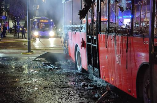 In Schwäbisch Gmünd hat ein Linienbus gebrannt. Foto: 7aktuell.de/Kevin Lermer