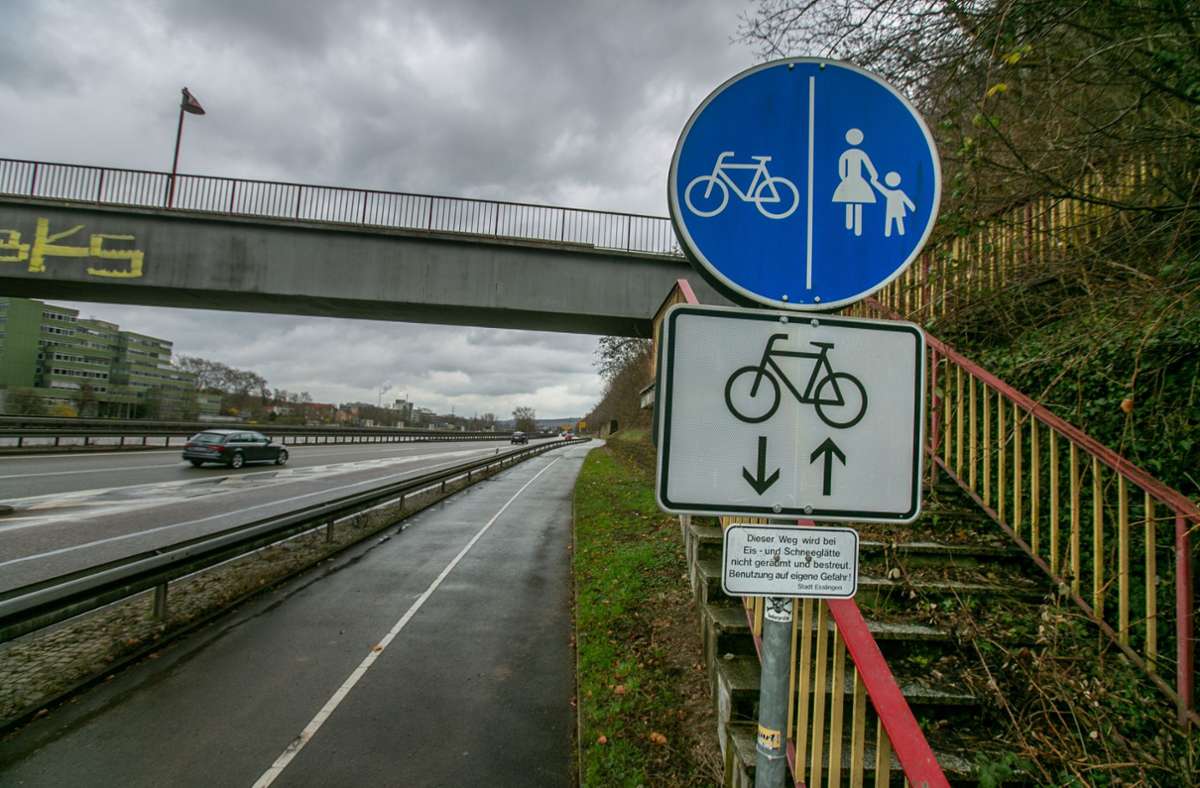 Radschnellweg in Esslingen: Stadt schlägt neue Trasse über den Alicensteg vor