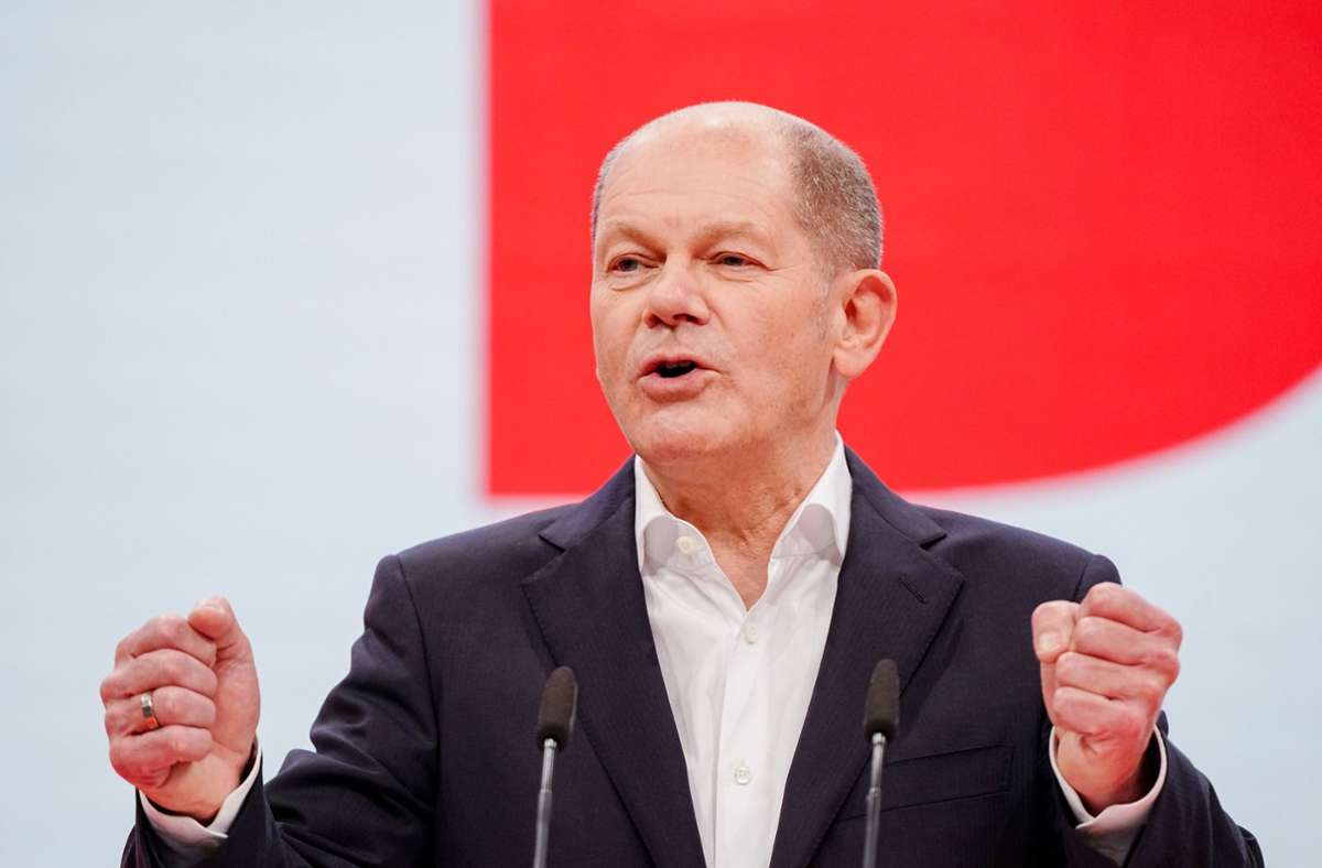 Bundeskanzler auf dem SPD-Parteitag: Scholz mahnt zu Zusammenhalt der Gesellschaft