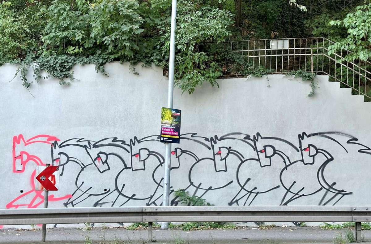 Illegale Graffiti in Stuttgart: Wilde Pferde am Straßenrand