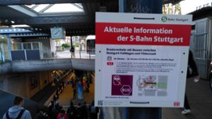 Verzögerungen und Ausfälle der S 2 ab Vaihingen