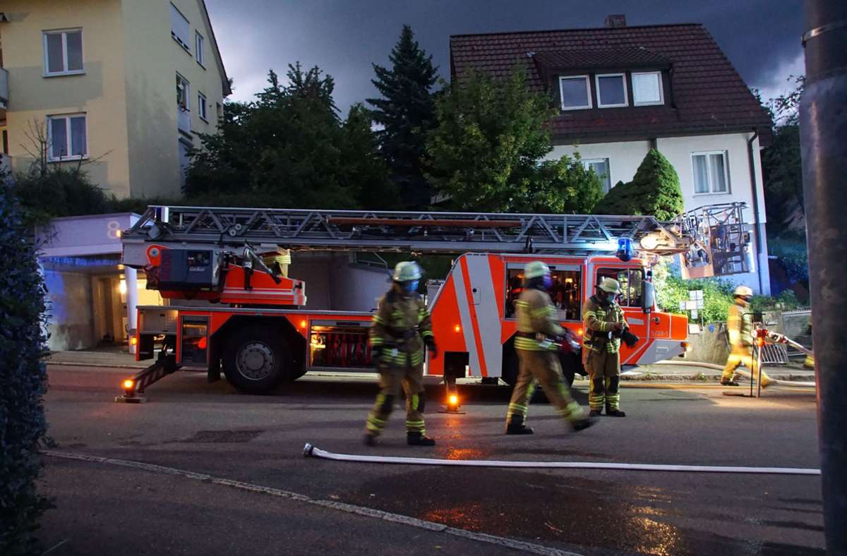 Brand in Esslingen: Knall in der Küche
