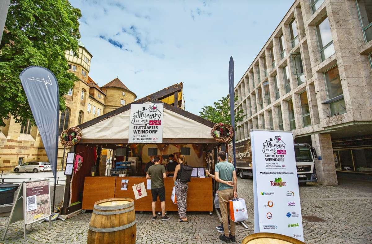 Stuttgarter Weindorf: Nun gibt es doch drei Lauben auf dem Kleinen Schlossplatz