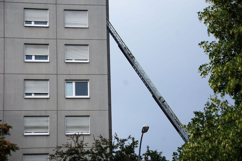 4.7.2018 Im neunten Stock eines Hochhauses in Kirchheim hat es gebrannt.