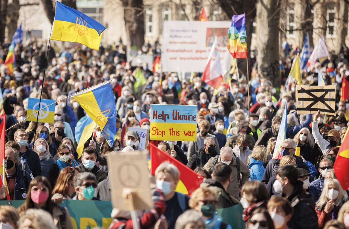 Drei Demonstrationen in Stuttgart: Solidarität mit der Ukraine – diese Demos sind am Wochenende