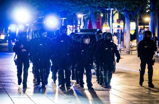 Großeinsatz für die Polizei in Stuttgart Foto: dpa/Christoph Schmidt