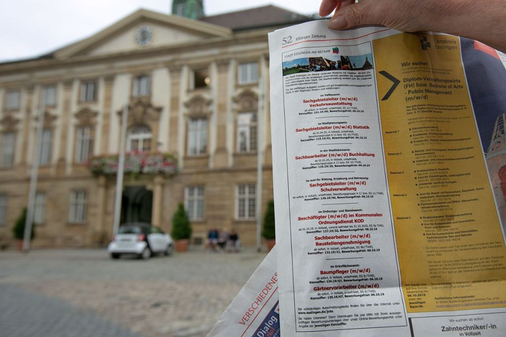 Fast 100 Stellen sind in Esslingens Stadtverwaltung vakant: Neue Mitarbeiter dringend gesucht