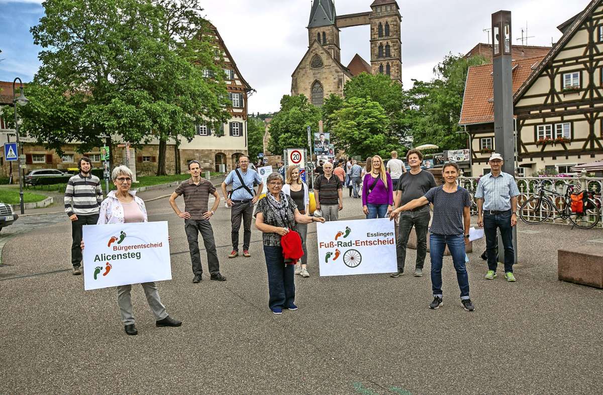 Bürgerentscheide für fußgänger- und radfreundliches Esslingen: Für eine faire Teilung des Straßenraums