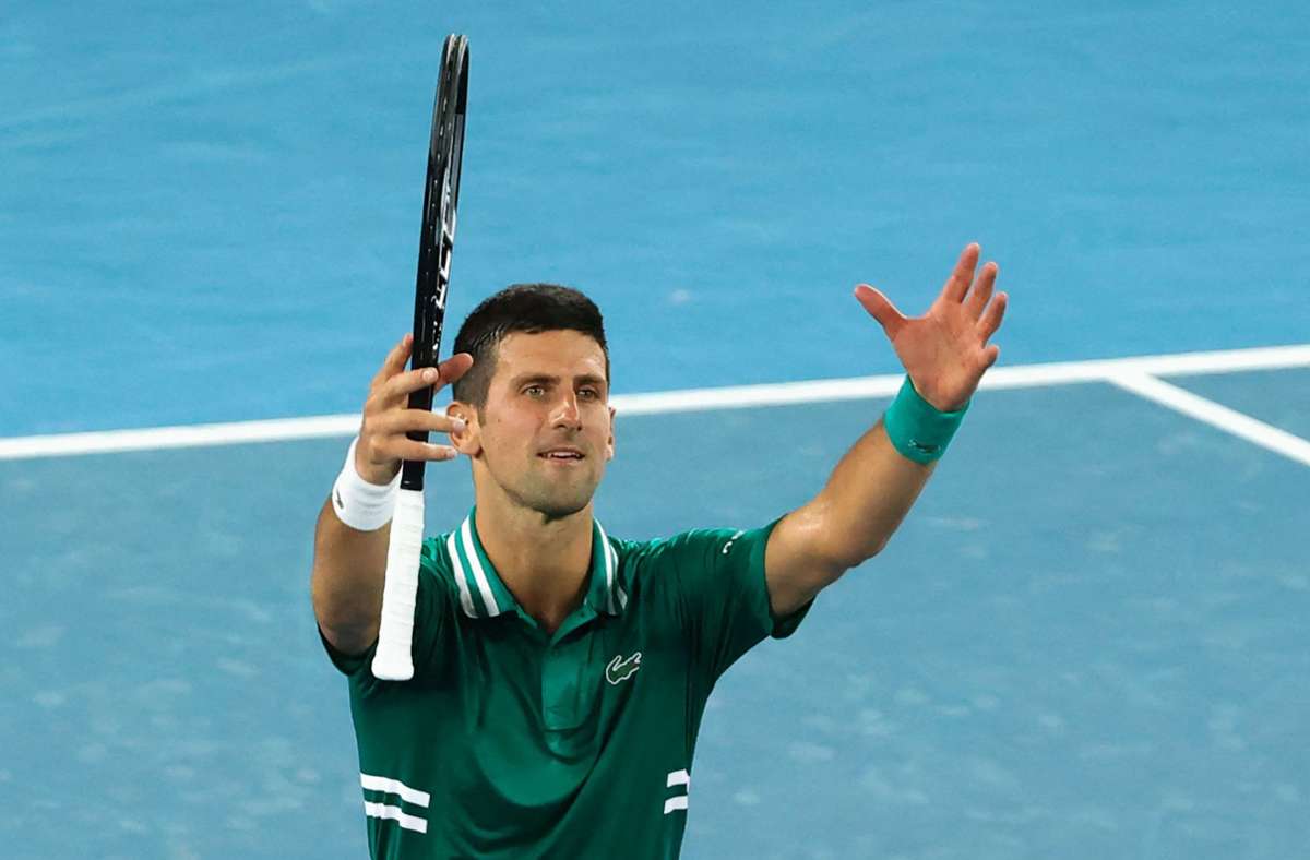 Gegen Topfavorit Novak Djokovic macht er ein gutes Match. Doch am Ende ist er gegen den Serben ohne Chance.