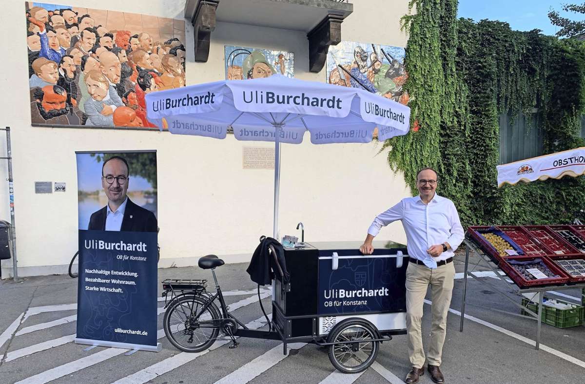 Wer wird Oberbürgermeister in Konstanz?: Mit dem Lastenrad auf Wahlkampftour