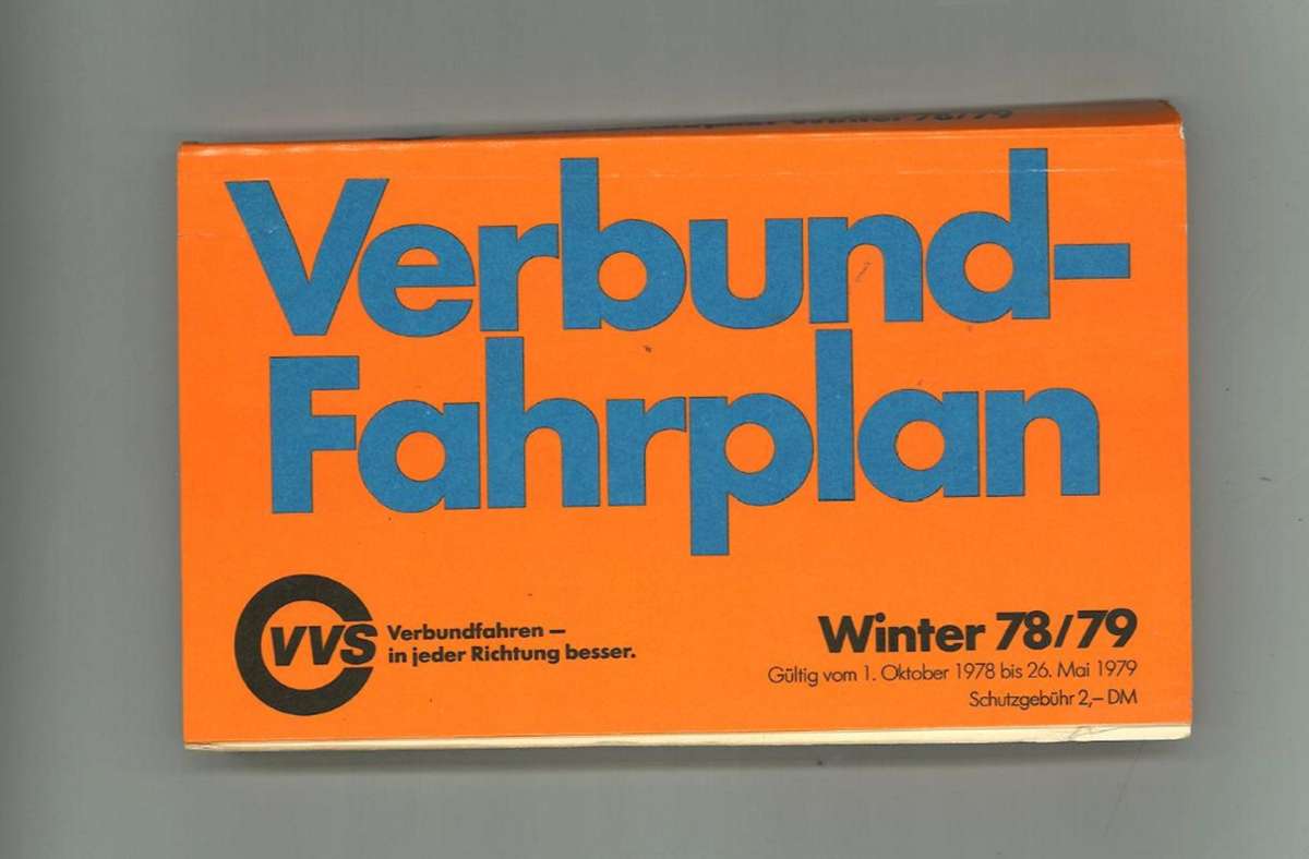 Das erste Fahrplanbuch gab es für den Winterfahrplan 1978/79.
