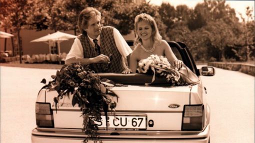 Claudia und Stephan Blötscher bei ihrer Hochzeit im Jahr 1995. Foto: privat