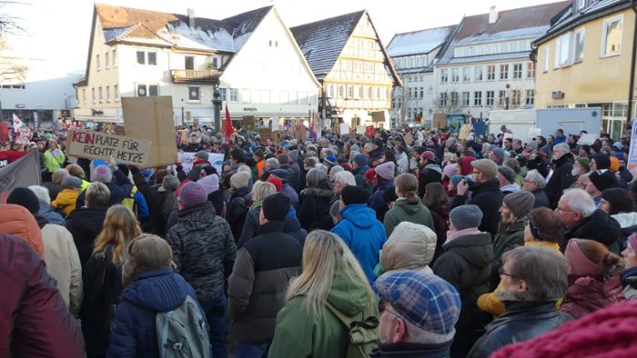 Auch in Nürtingen demonstrieren Hunderte gegen Rechts
