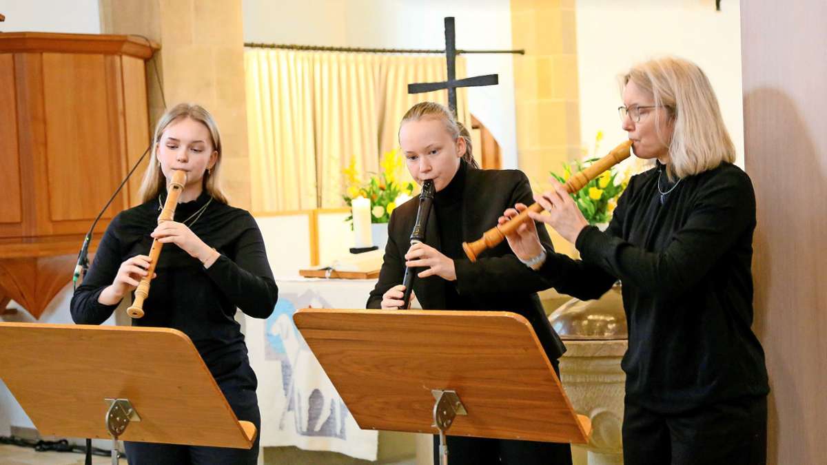 Kirchenkonzert in Marbach: Mit Flötentönen in die Osterfreude hineingenommen