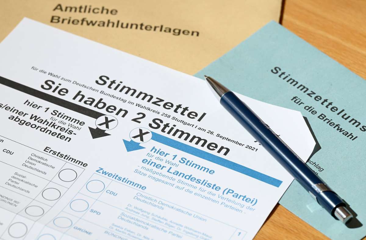 Bundestagswahl 2021: Knapp 173 000 Stuttgarter setzen auf Briefwahl