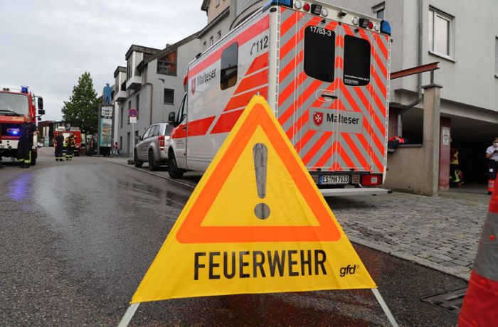Feuerwehreinsatz in Wernau: Straßensperrung wegen verbranntem Essen