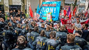 Stuttgart  am 1. Mai: Die Innenstadt wird zum Kampfgebiet