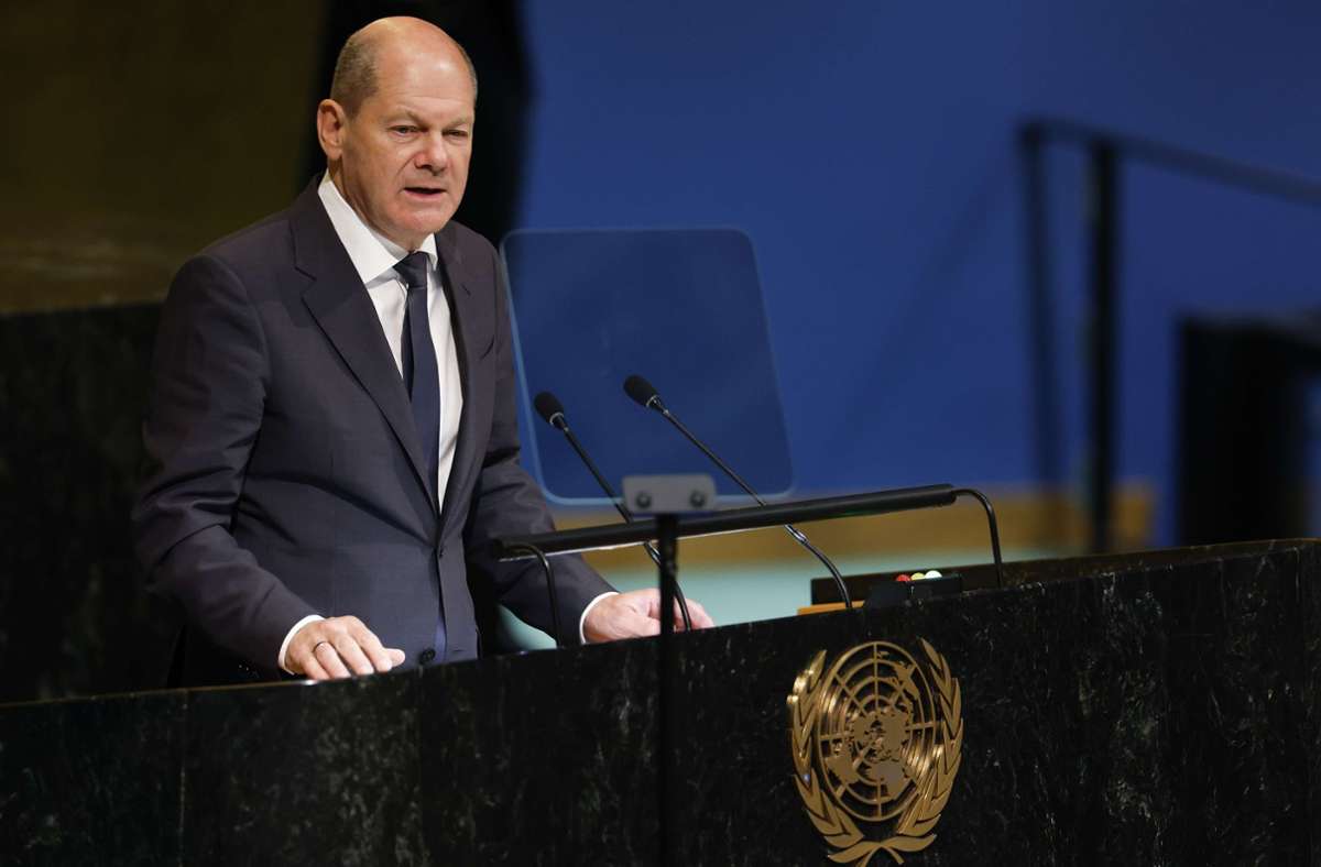 Rede vor den Vereinten Nationen: Olaf Scholz wirft Putin „blanken Imperialismus“ vor