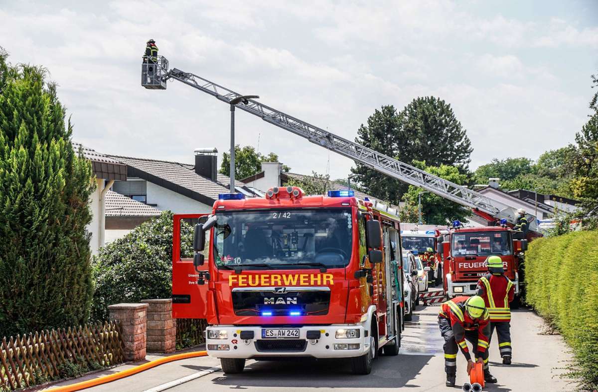 Am Mittwochnachmittag musste in Aichwald die Feuerwehr ausrücken.