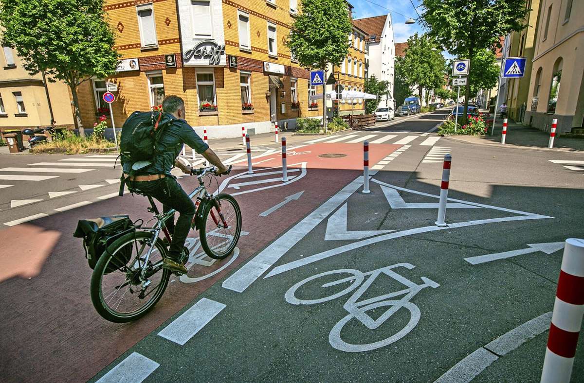 Hindenburgstraße in Esslingen: Preisgekrönte Fahrradstraße bleibt bei Anliegern umstritten