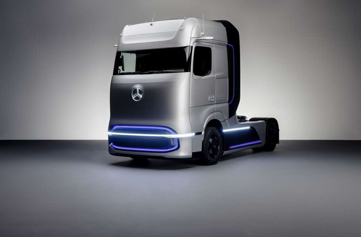 Daimler hat in Berlin die Studie eines Trucks mit Brennstoffzellenantrieb vorgestellt.
