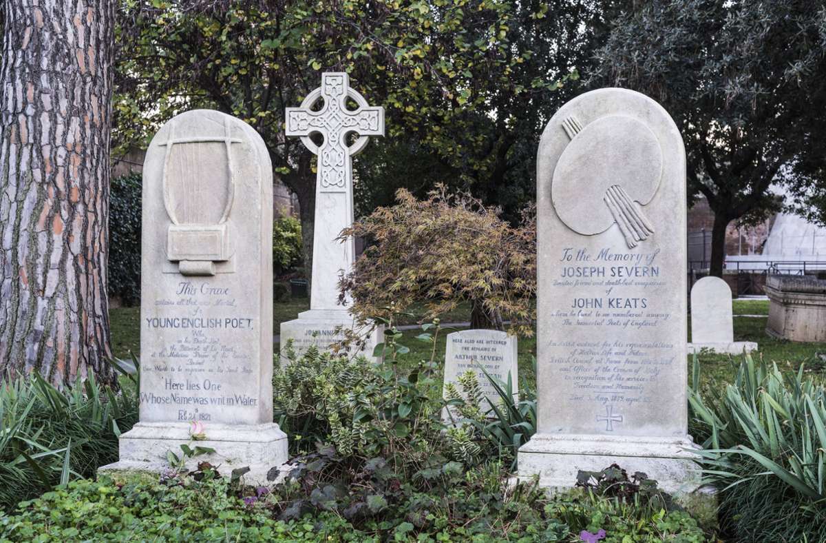 John Keats letzte Ruhestätte auf dem protestantischen Friedhof in der Ewigen Stadt. Foto: imago/imagebroker/imago stock&people
