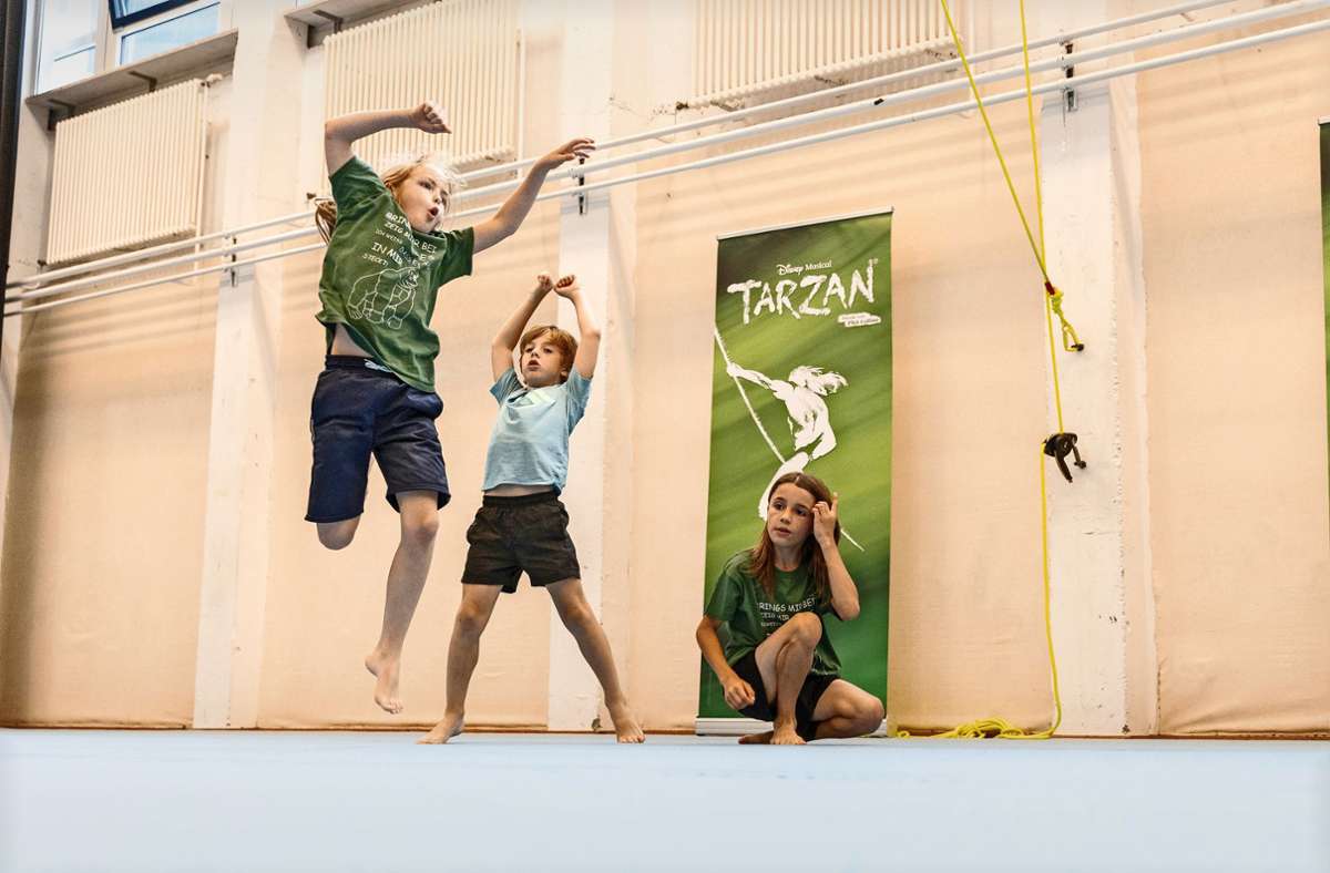 Musical Tarzan im SI-Centrum in Stuttgart: Nachwuchs-Dschungelbewohner zeigen ihr Können