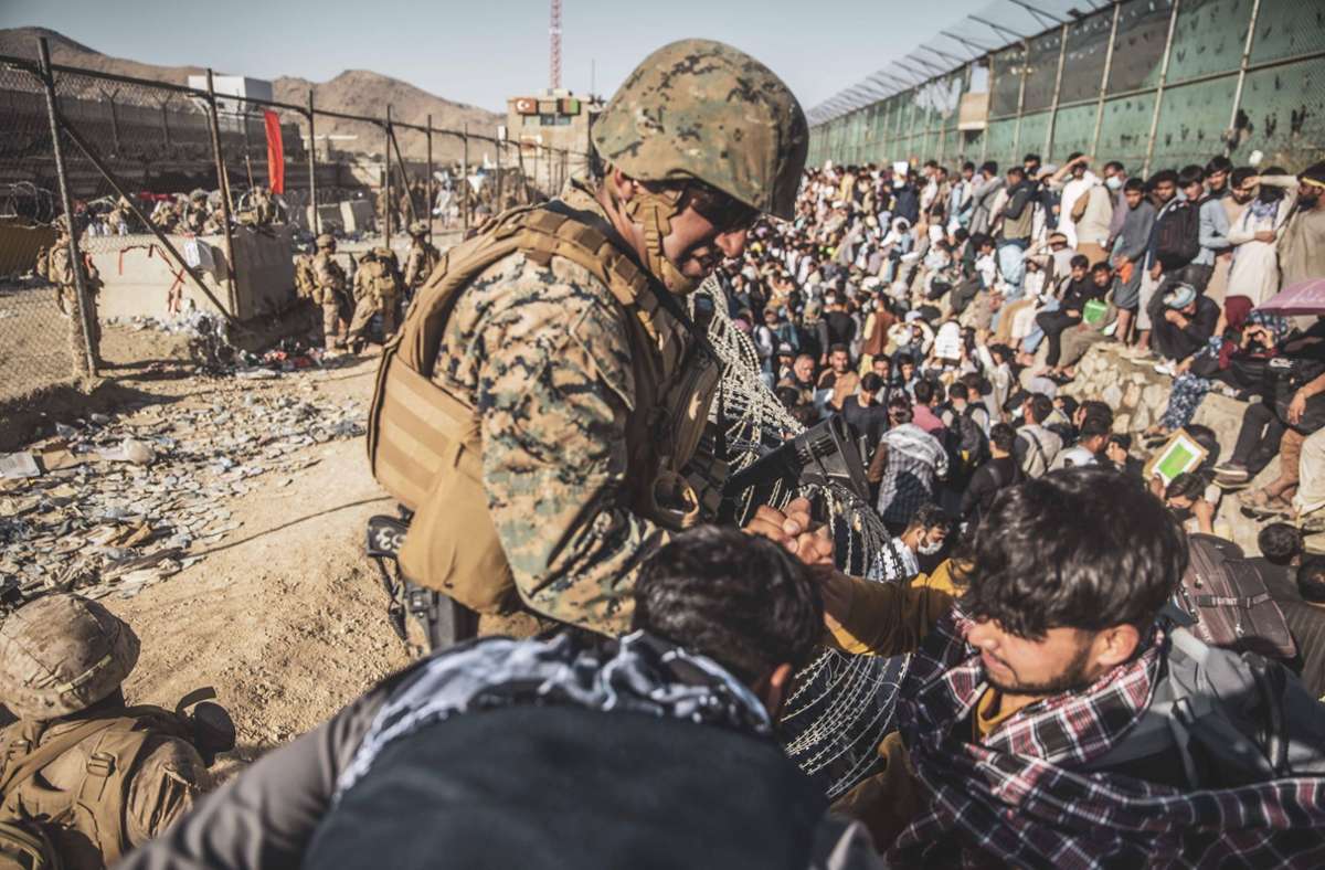 Am Flughafen von Kabul herrschte das völlige Chaos