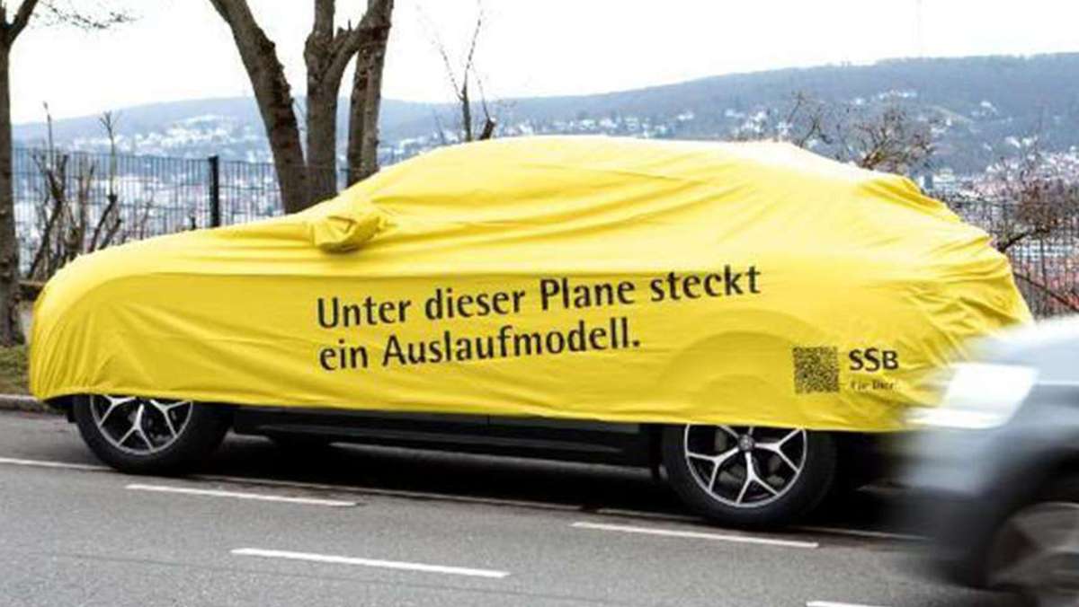SSB lassen in Stuttgart Autos einpacken: Eine provokante Werbekampagne sorgt für Aufsehen