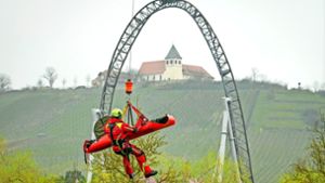 Stuttgarter Höhenretter proben den Ernstfall in Tripsdrill