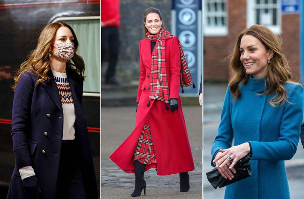 Mantel-Parade: Herzogin Kate in drei verschiedenen Winter-Outfits.